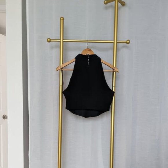 Zara Black Halter Crop Top – Size Small | New - Picture 2 of 4